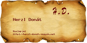 Herzl Donát névjegykártya